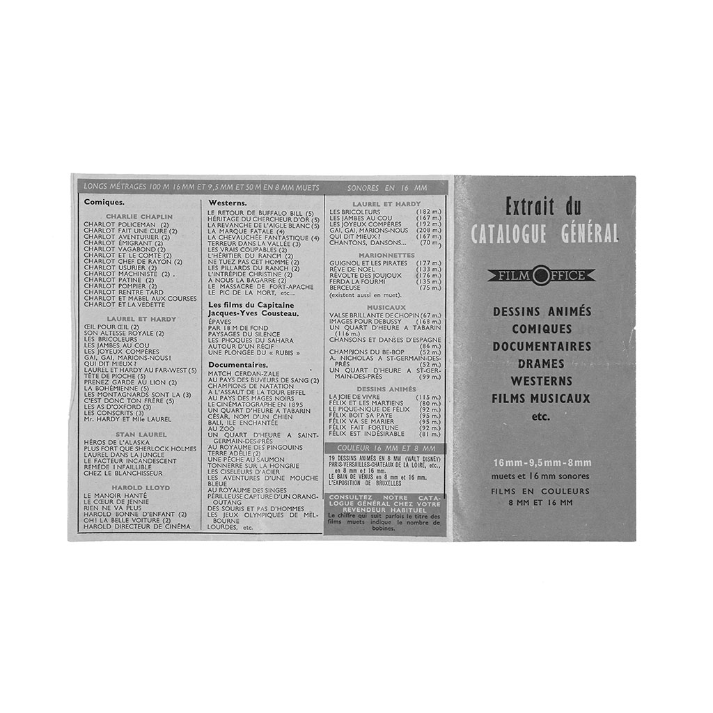 Film Office Extrait du catalogue général 