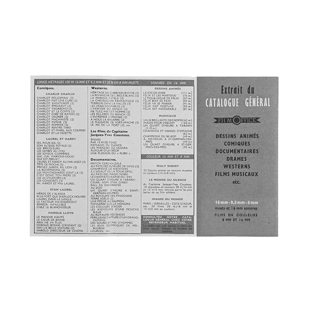 Film Office Extrait du catalogue général 
