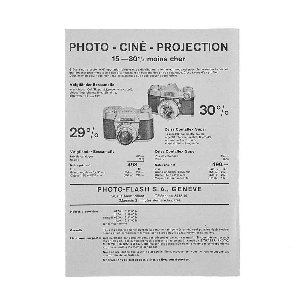 Photo-Flash S.A., Genève Photo-Ciné-Projection 