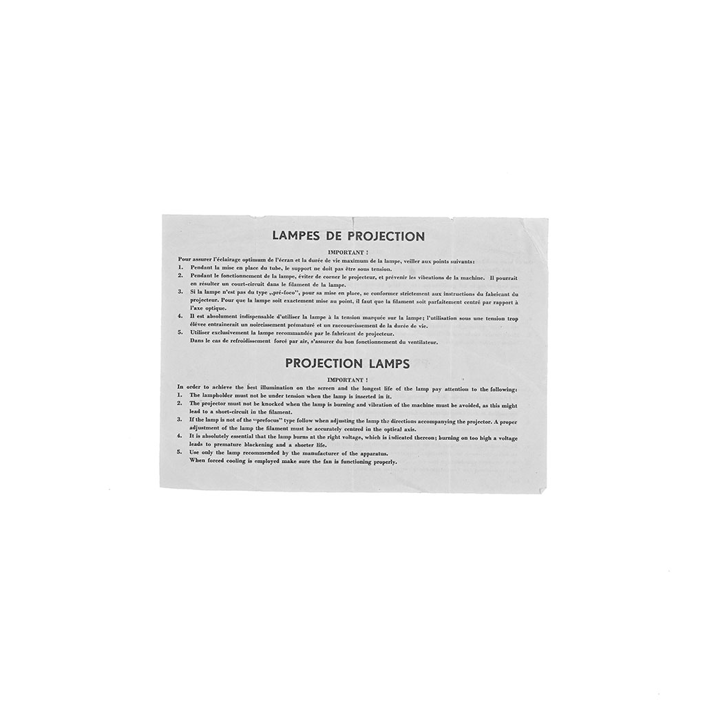 – Lampes de projection 